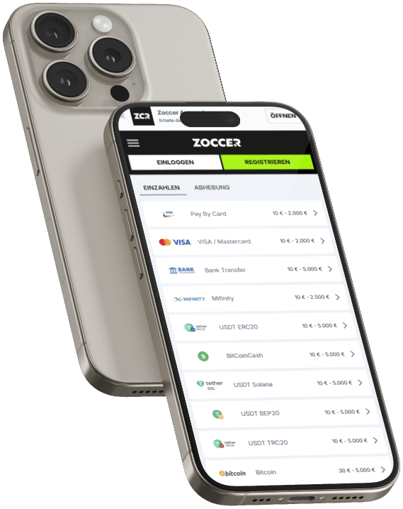 Zoccer Casino Zahlungsmethoden